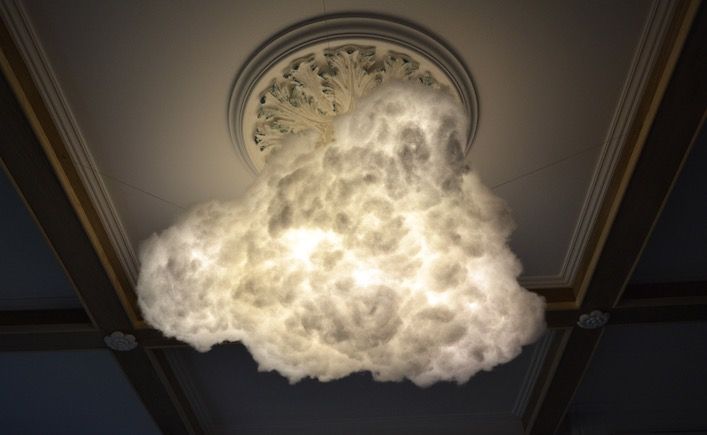 Interior designer Lili Giacobino's cloud light ceiling