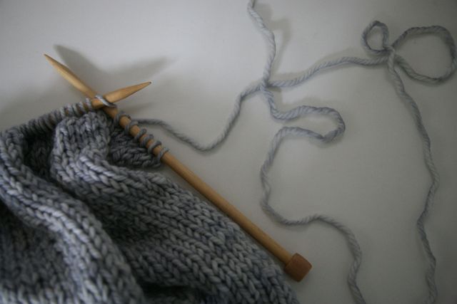 Atlantic grey giant big knitting wood wool natural handmade big blanket for baby