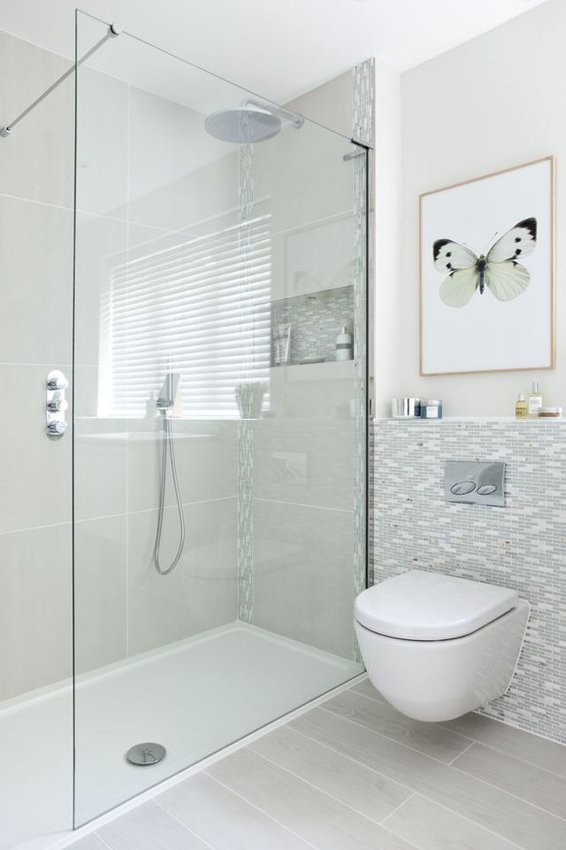 Textured tiles have transformed this family bathroom