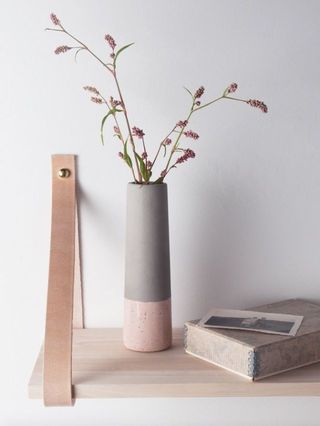 Dipped concrete blush vase, £14.50, Cox & Cox