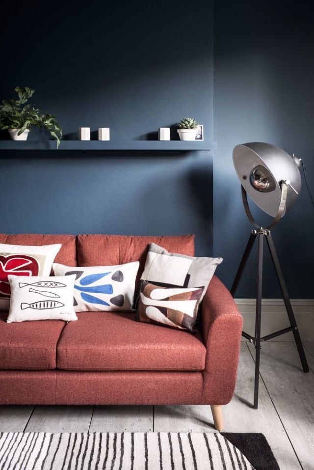 Marks and Spencer Needham sofa, and floor lamp