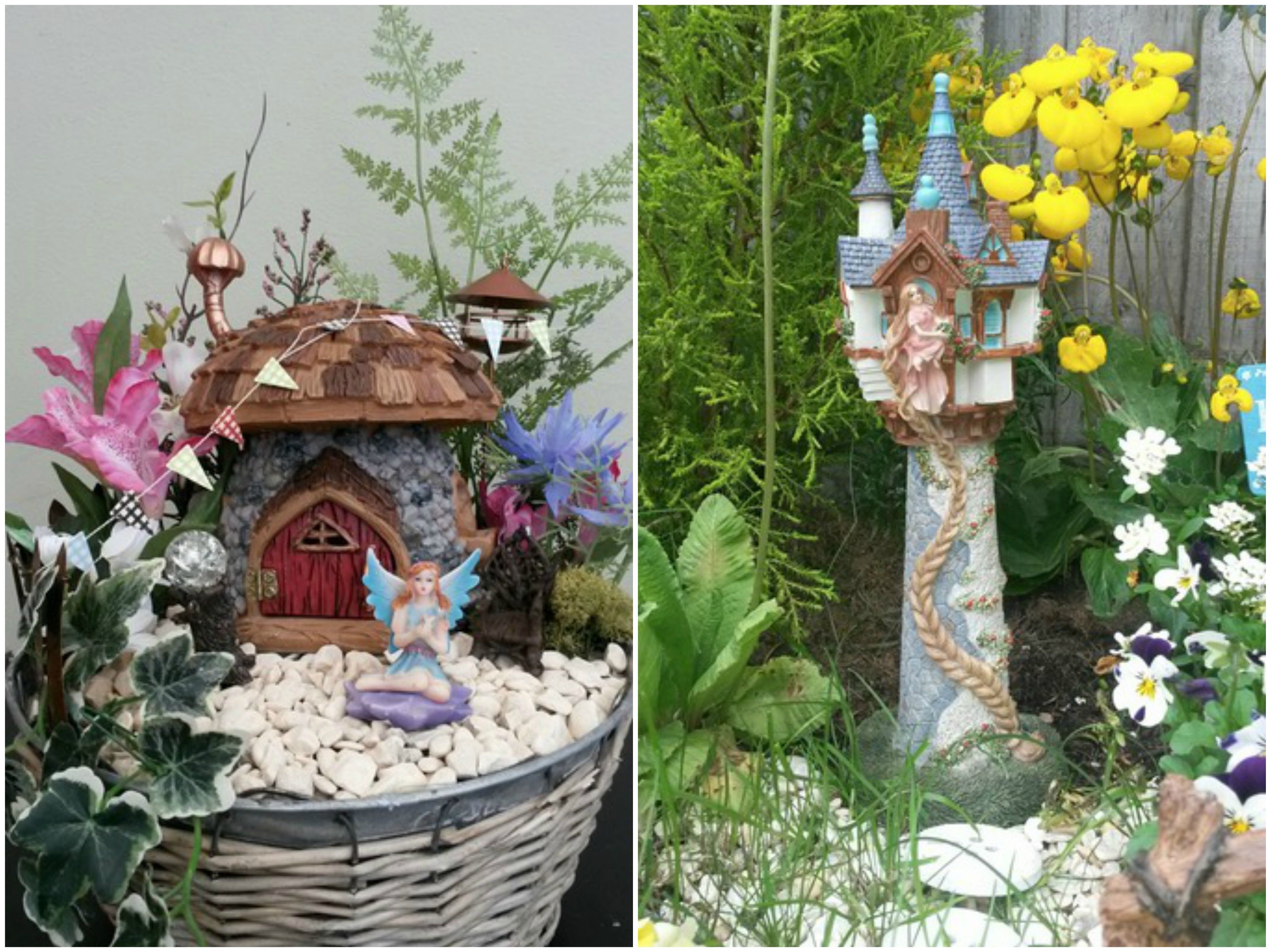3 Piece Set for Miniature Garden Farm Table and Chairs Fairy Garden 