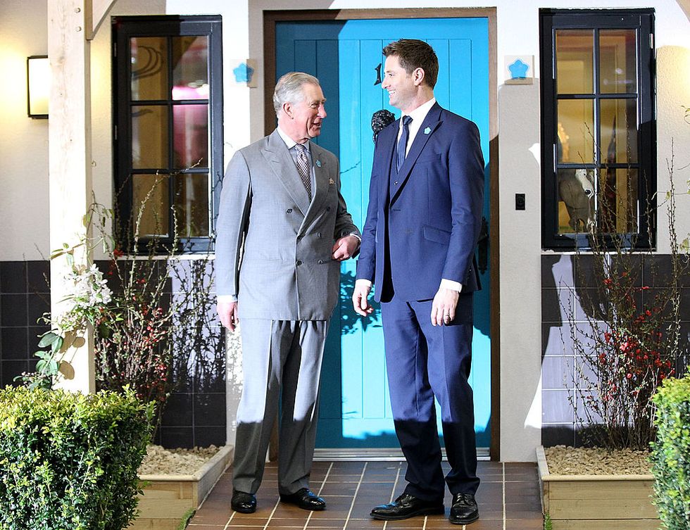 George Clarke with Prince Charles at the Ideal Home Show in 2012