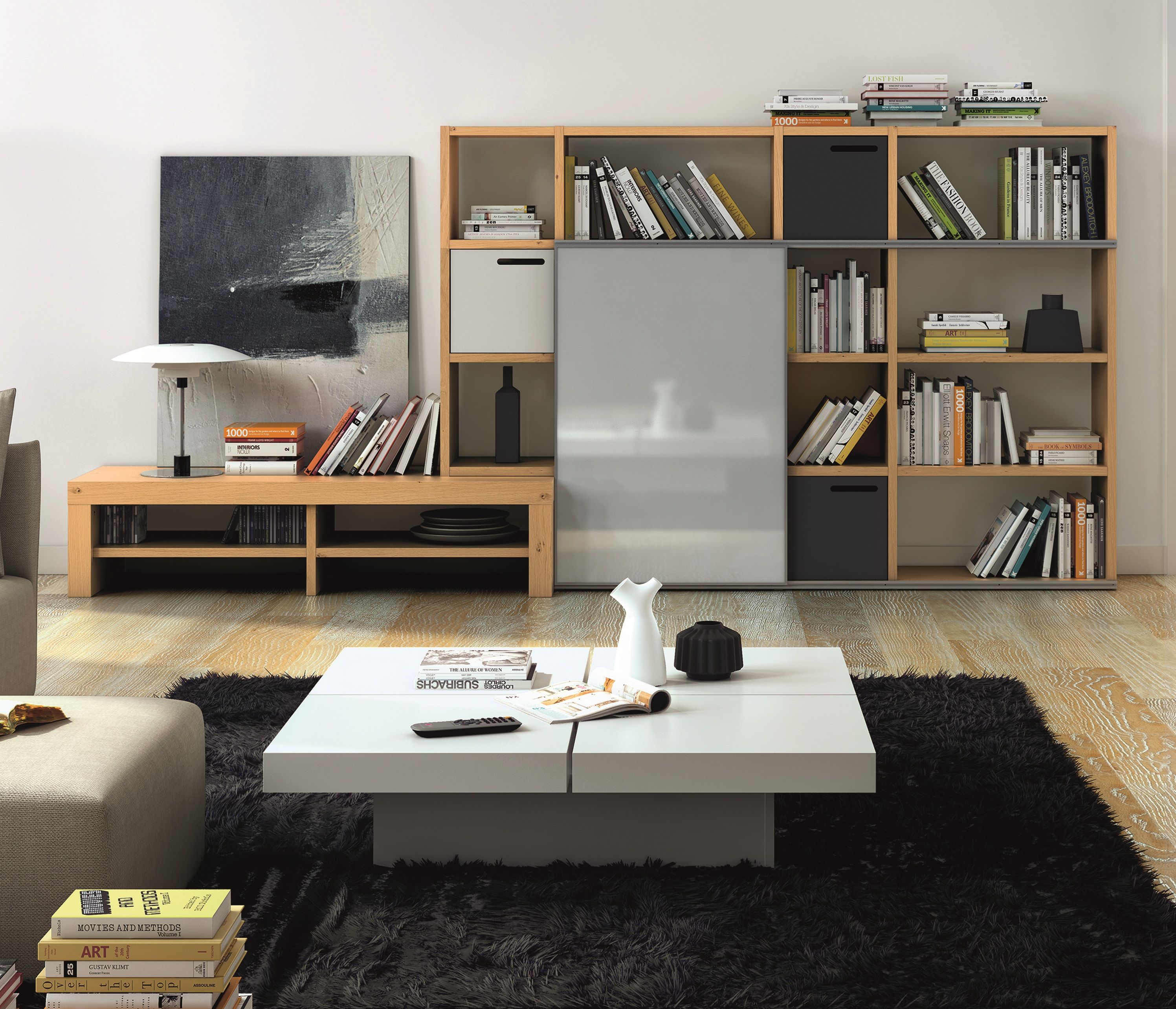 Living Room Storage Solutions Media, Wall Shelf Bookcase Unit