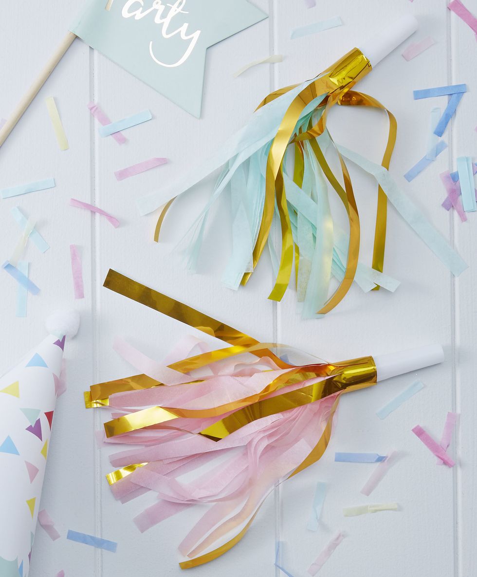Gold Foil & Pastel Party Horns - Pick And Mix, £3.99, Ginger Ray