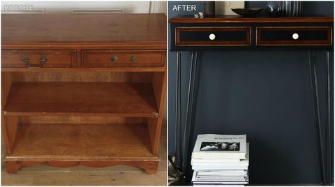 Bookcase and console table - upcycling project
