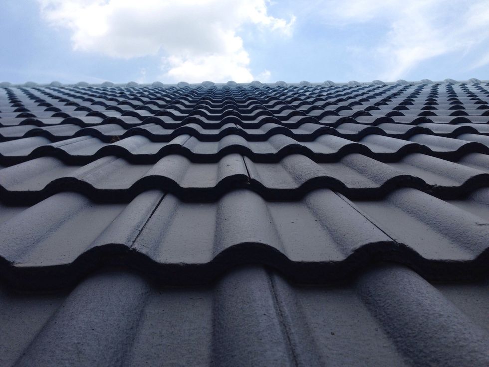 High Section Of Roof Tiles