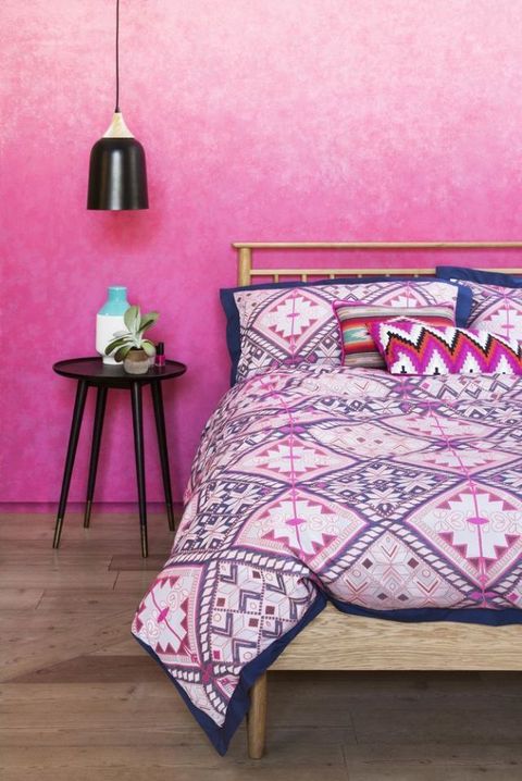 Marks and Spencer pink bedroom scheme