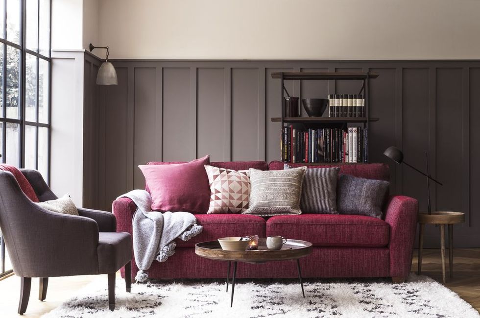 House Beautiful collection with DFS: Sophia sofa in mulberry