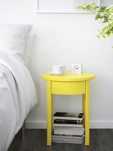 IKEA yellow bedside table
