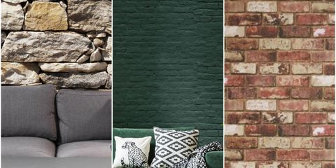 Brick wallpaper collage