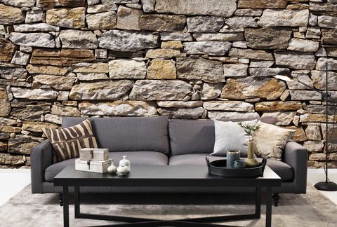 Stylish Brick Effect Wallpaper Designs, Living Room Ideas With Grey Brick Wallpaper