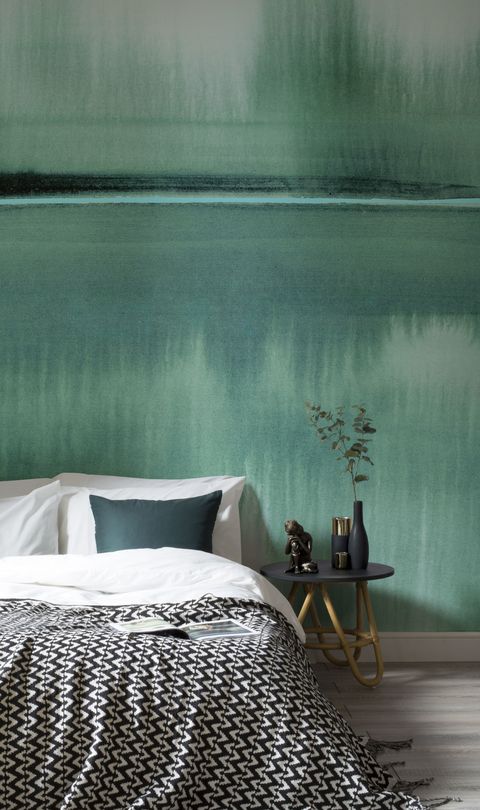 Murals Wallpaper still lake emerald