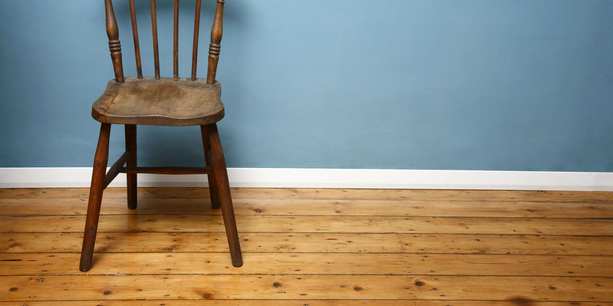 bare floorboards unpainted living room