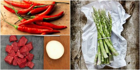 food slow cooker asparagus chilli meat