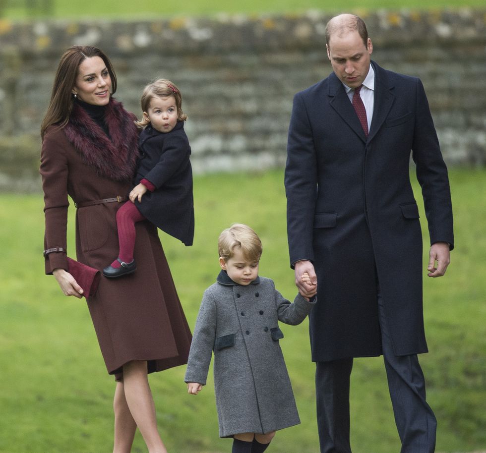 Prince William, Kate Middleton, Prince George and Princess Charlotte attend Church on Christmas Day