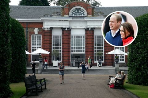 Kensington Palace orangery / inset Prince William and Kate Middleton