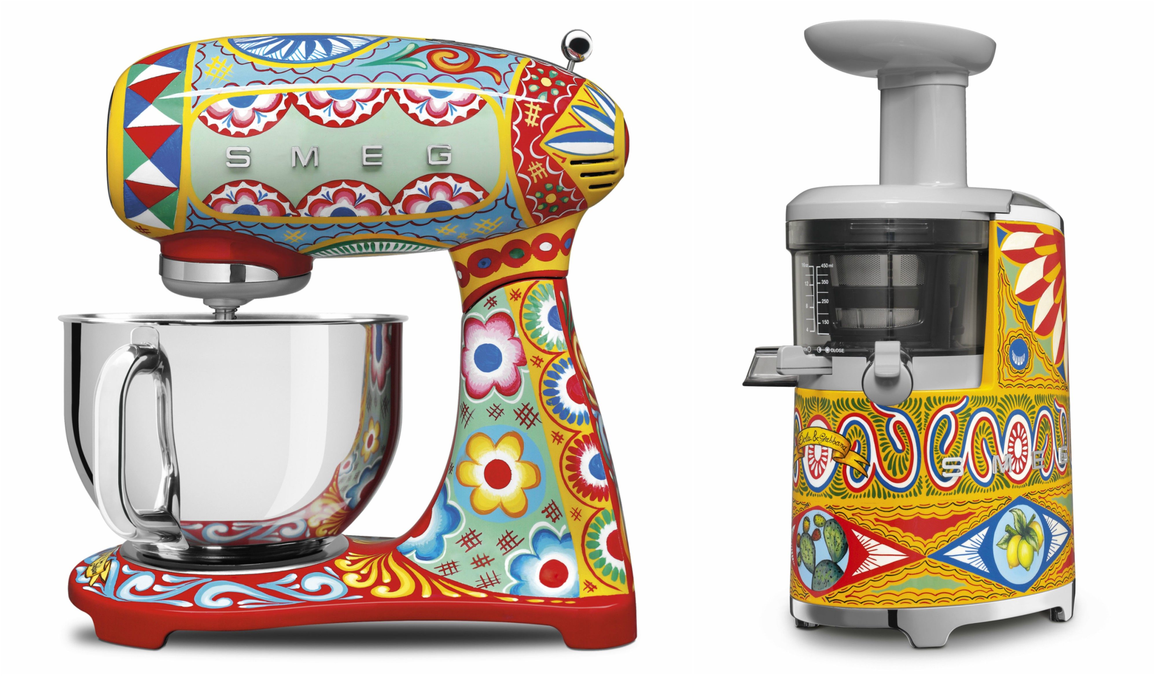 Bold and colourful Sicilian motifs decorate new Smeg and Dolce Gabbana kitchen appliance range