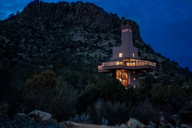 Falcon Nest, world's tallest single-family home xonstructed at the slope of Prescott, Arizona's Thumb Butte