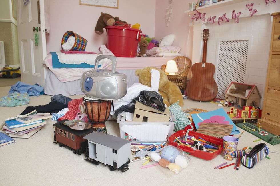 Messy child's bedroom