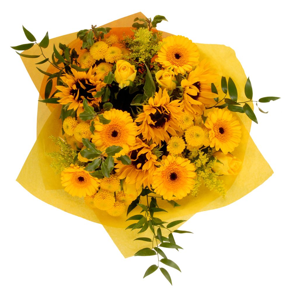 Flower, Bouquet, Yellow, Plant, Flowering plant, Cut flowers, sunflower, Petal, Gerbera, Sunflower, 