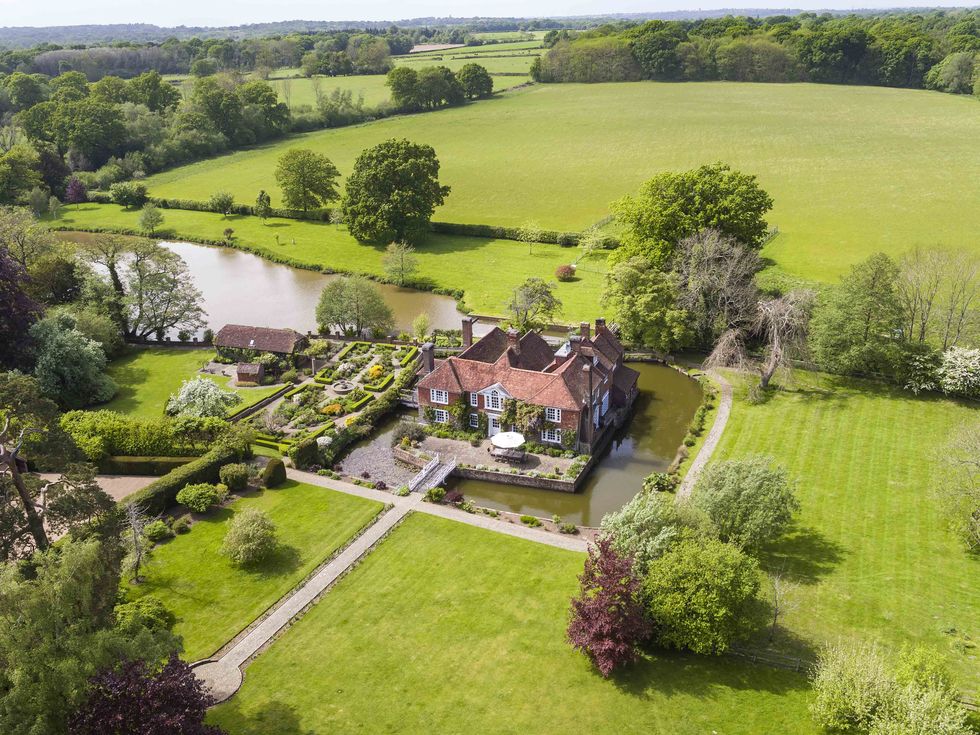 Chailey Moat aerial view, Savills