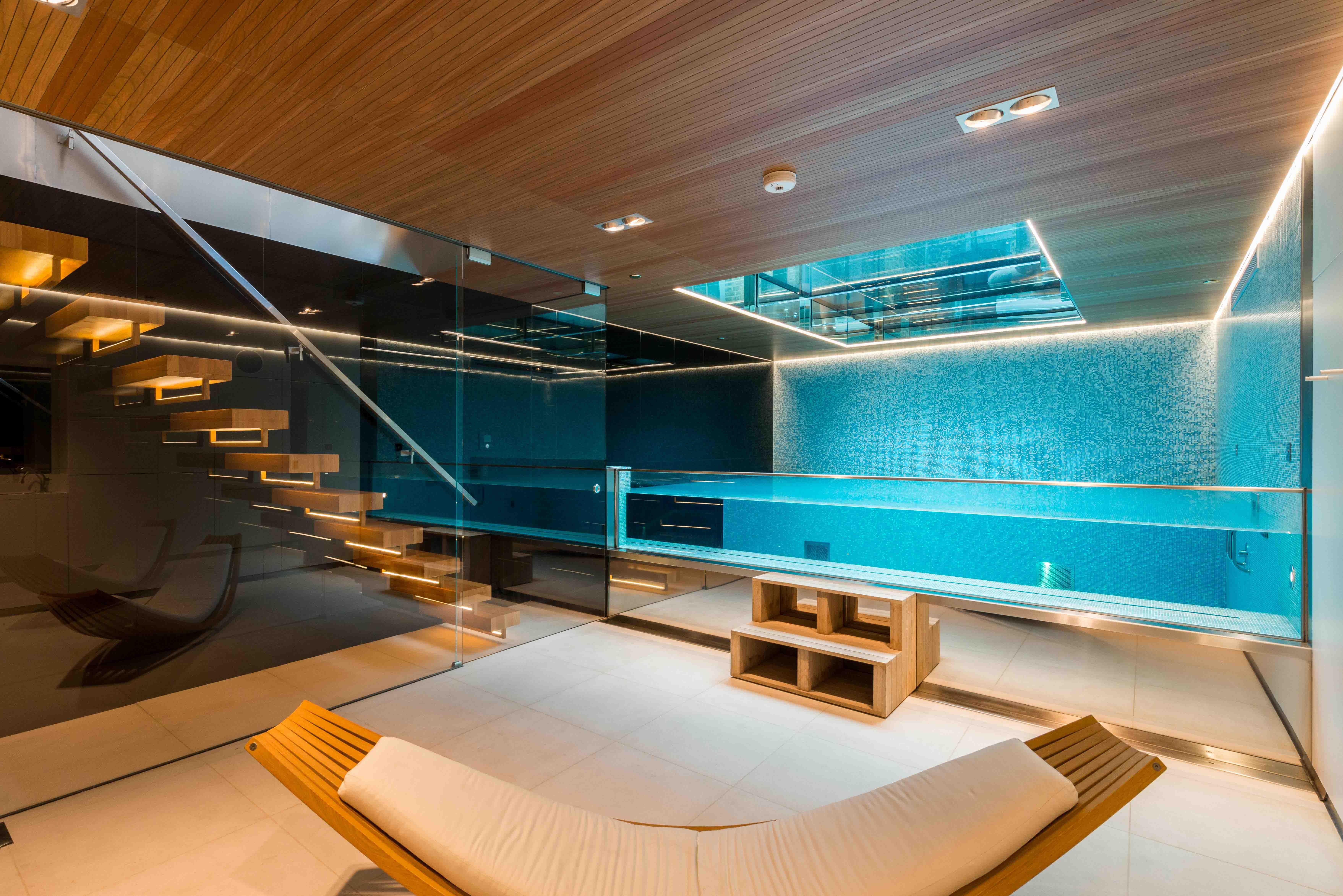 This Georgian Home Has A Unique Swimming Pool Below A Glass Ceiling