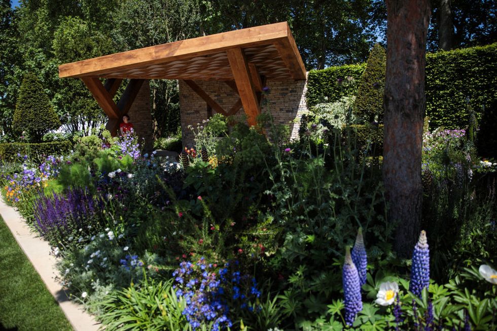 Chris Beardshaw's 'Morgan Stanley Garden' on display at the Chelsea Flower Show on May 22, 2017 in London, England