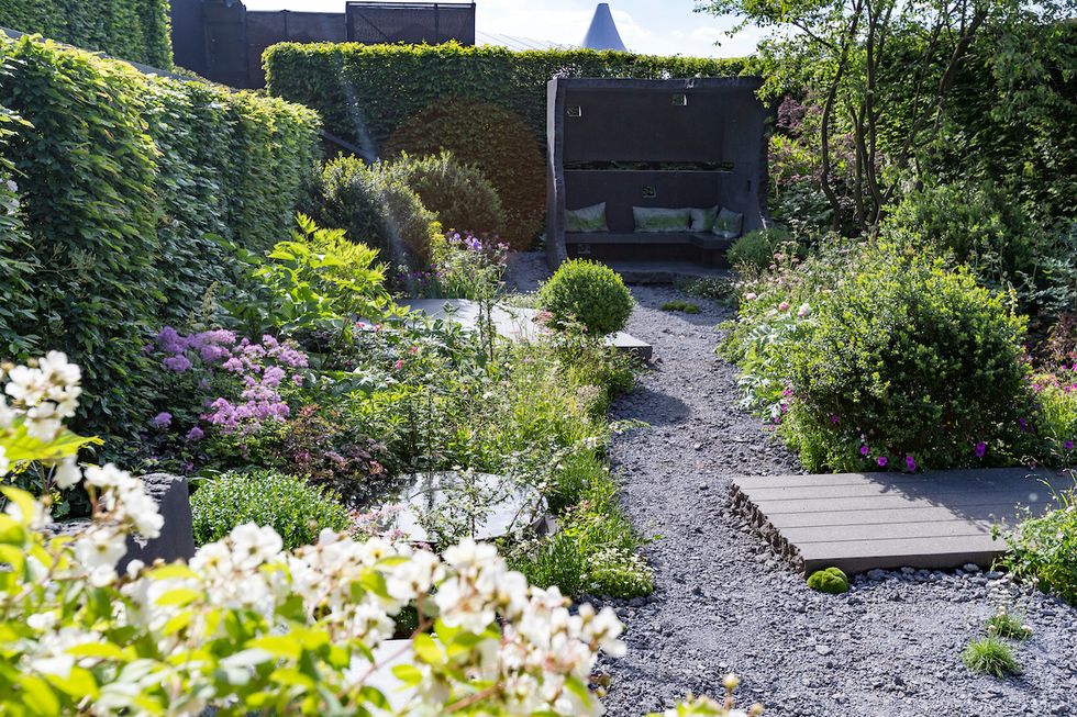 The Linklaters Garden for Maggie's. Designed by: Darren Hawkes. Sponsored by: Linklaters. RHS Chelsea Flower Show 201