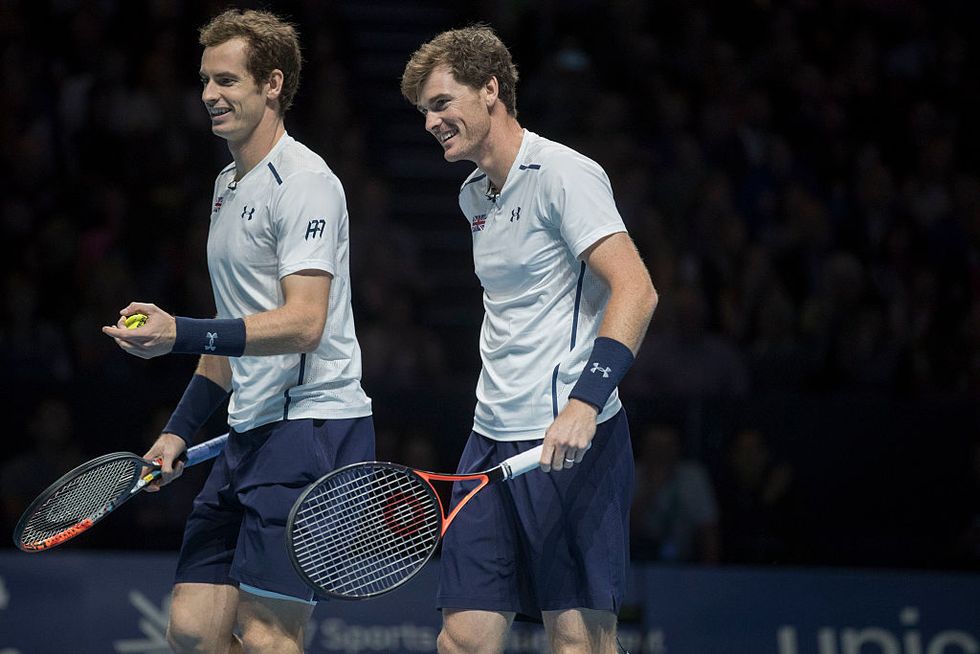 Andy and Jamie Murray - doubles tennis match
