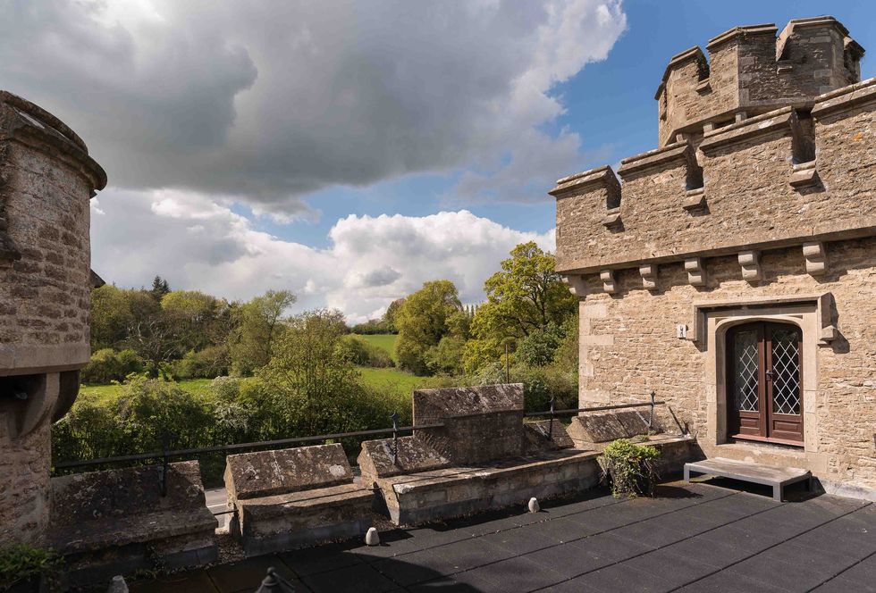 Bath Lodge Castle - Norton St Philip - Savills - roof terrace