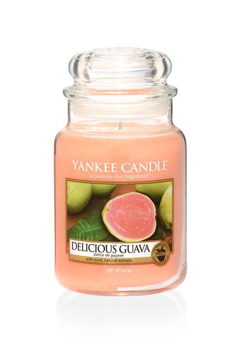 Summer scents: home fragrances: Delicious Guava – A rush of sunny tropical guava with a hints of sea musk and malted sugar for an exotic and luscious sweet treat, Yankee Candle