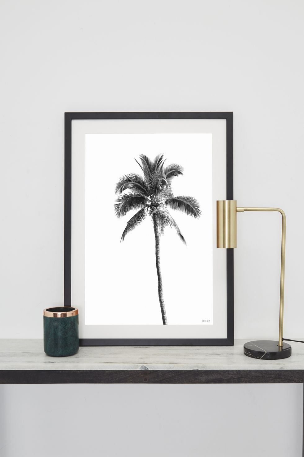 French Connection palm print artwork