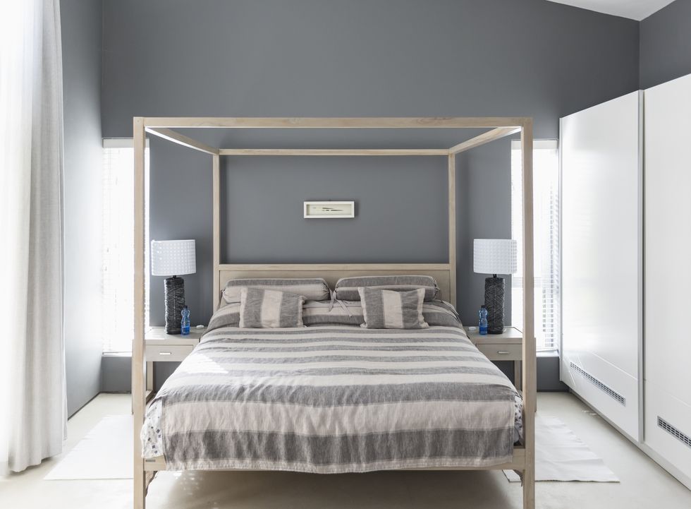 Grey interiors - bedroom