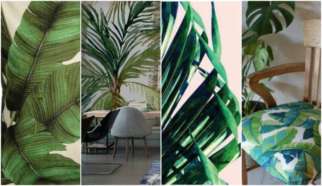 Palm tree leaf prints - tropical trend