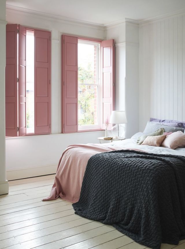 Pink Solid Shutter Bedroom, Shutterly Fabulous