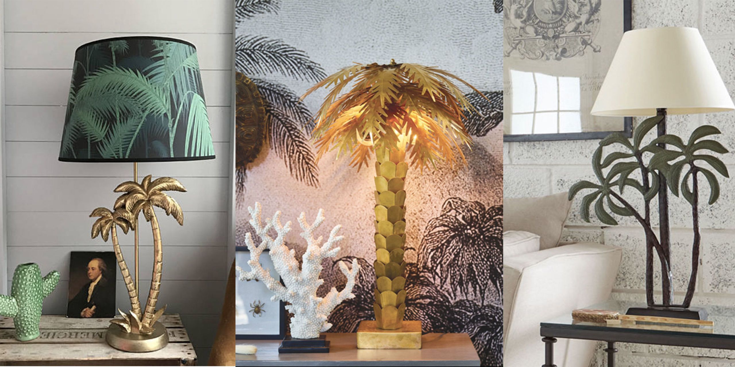 Palm tree on sale table lamp