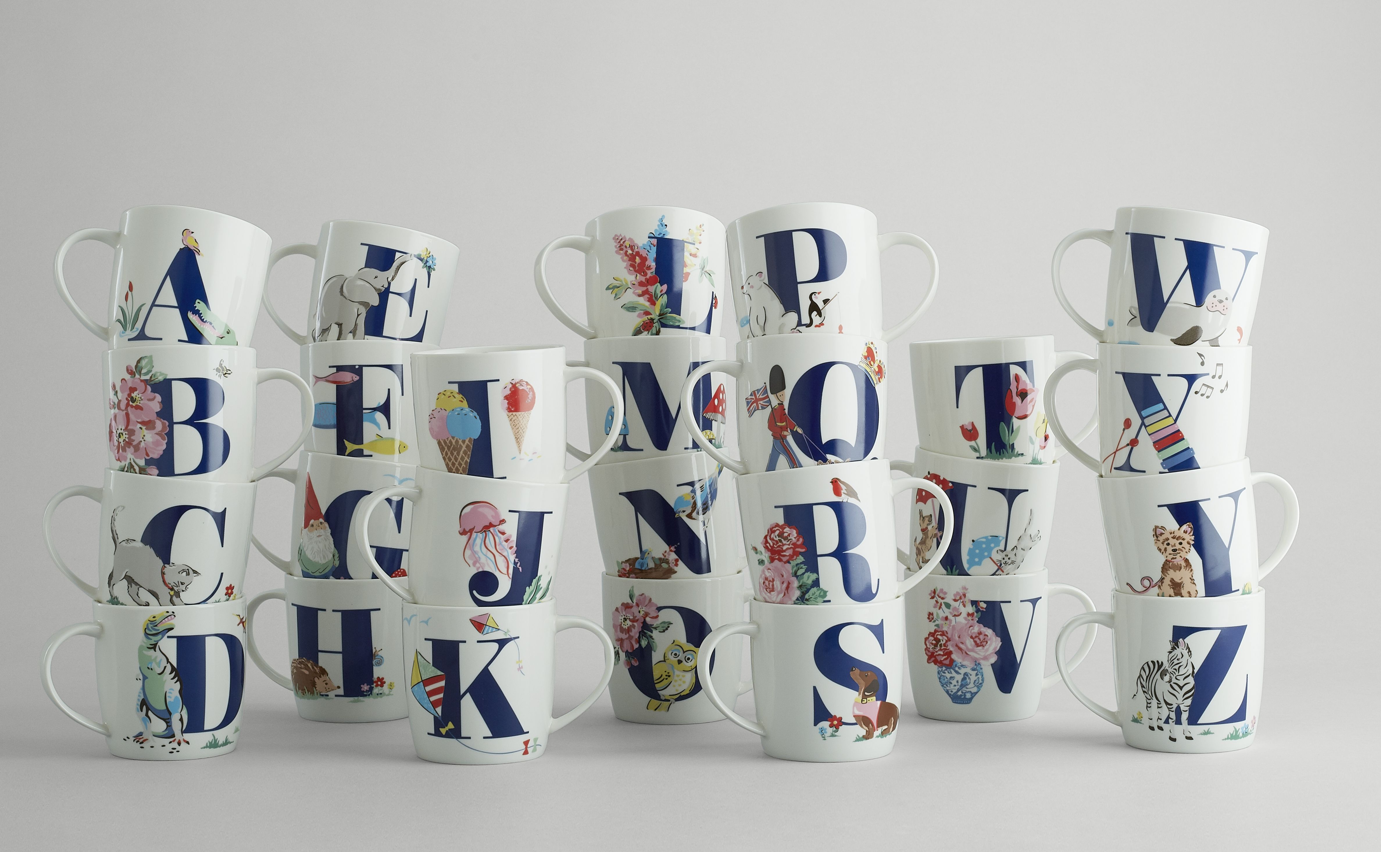 Cath Kidston Alphabet Personalised Mugs 