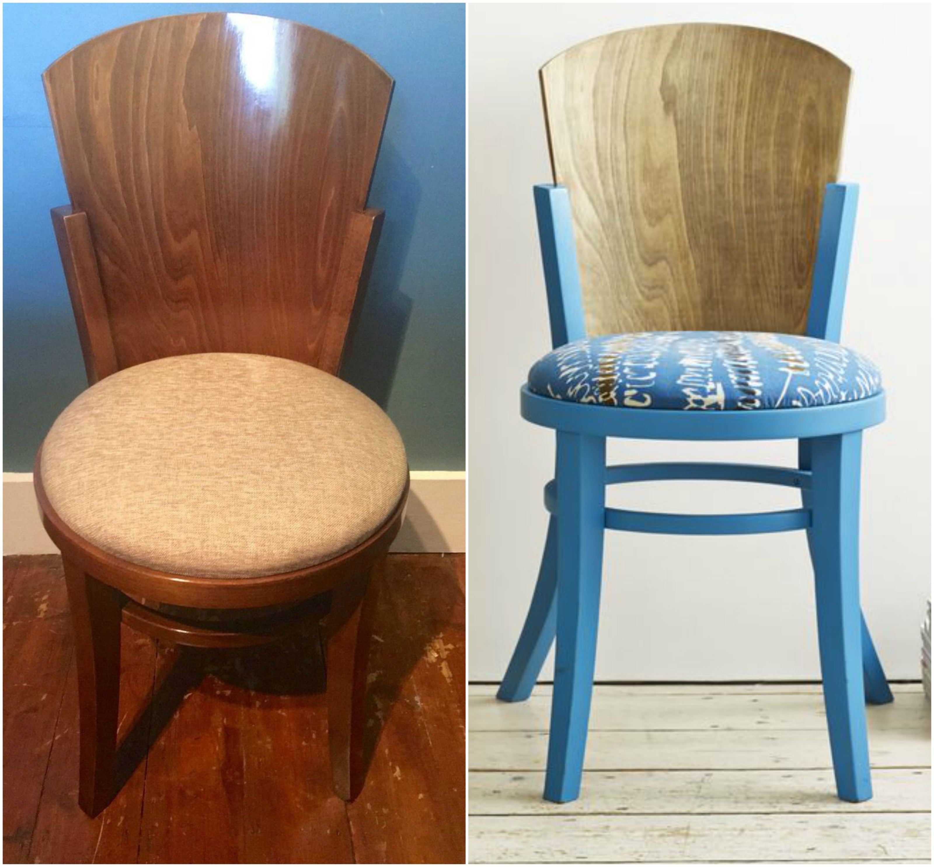 upcycled wooden dining chairs