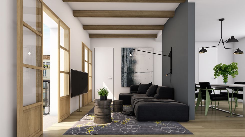 Barcelona penthouse - living room - Sagrada Familia - Urbane International Real Estate