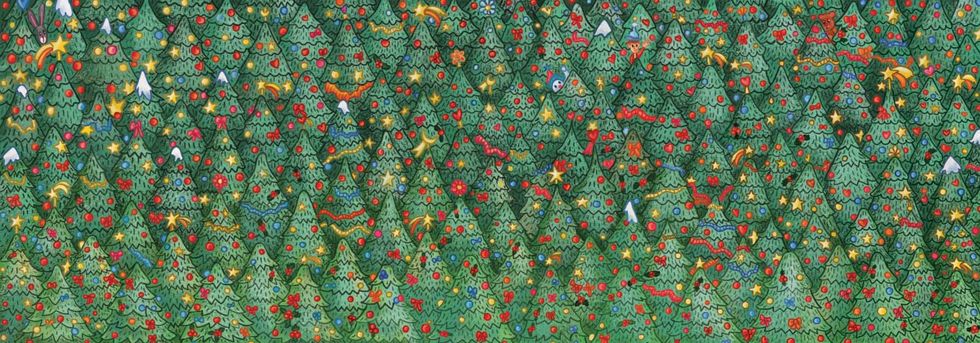 Bloom & Wild - Christmas Brainteaser - robin in Christmas trees