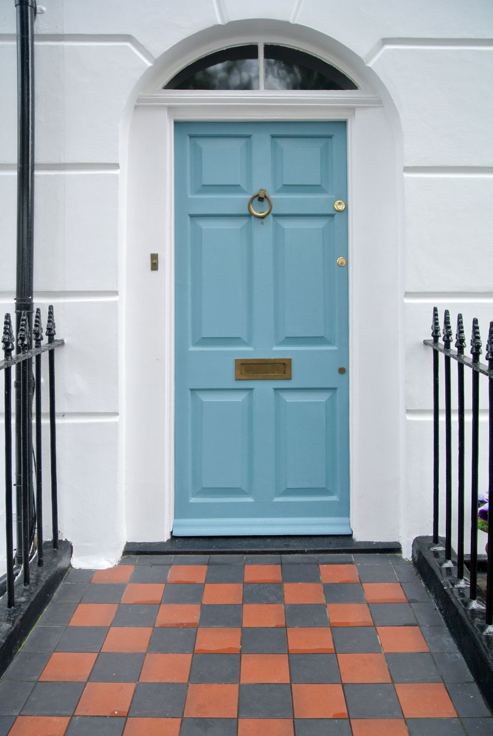 Duck egg blue front door
