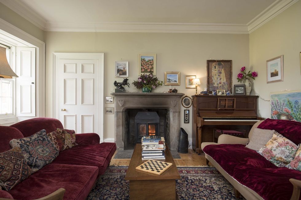 Illieston Castle - Broxburn - Scotland - living room - stairs - Savills