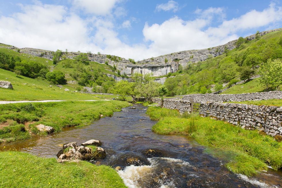<p>This popular route explores the dramatic landscape of Malham Cove, Gordale Scar, Janet's Foss Waterfall and Malham Tarn – Britain's highest lake. It might be strenuous, but the&nbsp;varied terrain and rugged landscapes and be rewarded with beautiful views.&nbsp;</p><p><span class="redactor-invisible-space" data-verified="redactor" data-redactor-tag="span" data-redactor-class="redactor-invisible-space"><strong data-redactor-tag="strong" data-verified="redactor"><a href="https://osmaps.ordnancesurvey.co.uk/route/1678229/OS-Recommended-ITV-100-Favourite-Walks-Malham-and-Gordale-Scar" target="_blank" data-tracking-id="recirc-text-link">See the route</a></strong></span></p>