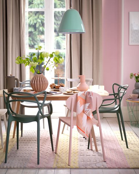 pastel aesthetic dining room