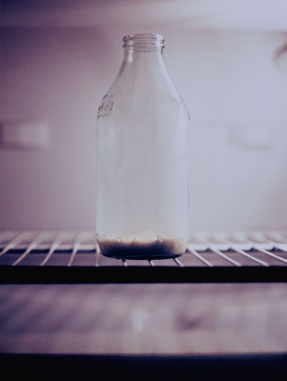 Milk Bottle in Fridge