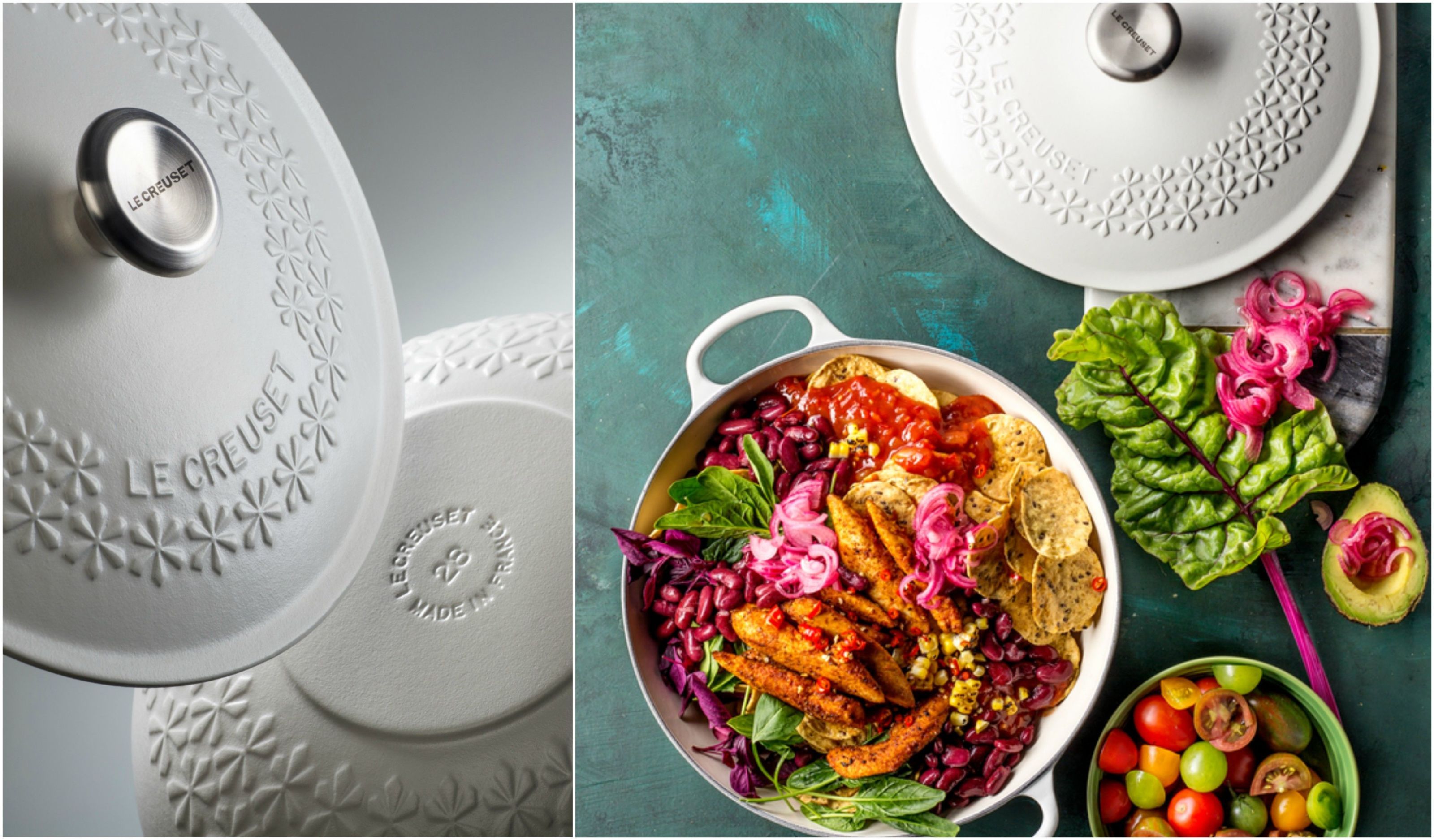 Le Creuset’s Limited Edition Fleur Cookware Range In Matte White Is ...