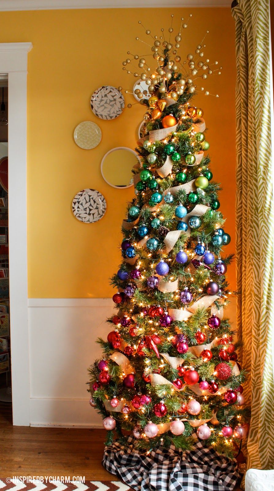 multicolor christmas tree decorations