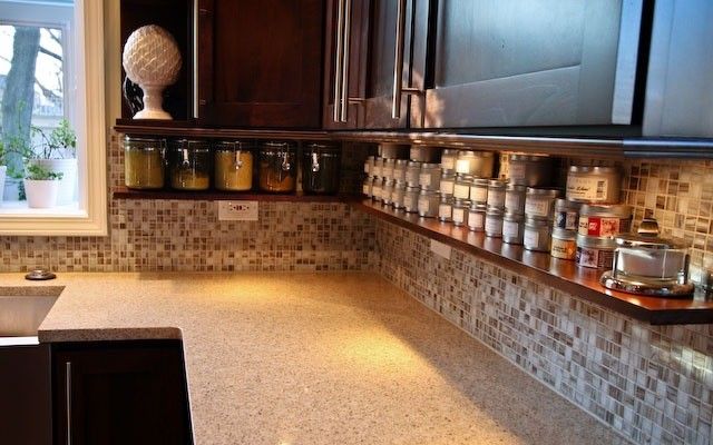 How to Add Storage on Your Backsplash Kitchen Backsplash Organization Ideas