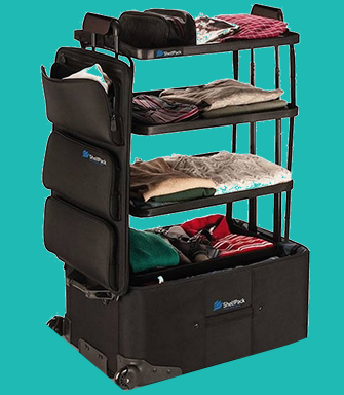 luggage that turns into shelves